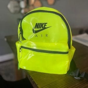 Nike fluorescent yellow mini backpack